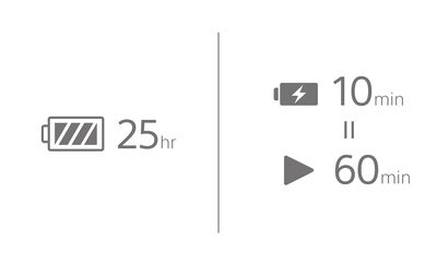 Larga duración de batería de hasta 25 h